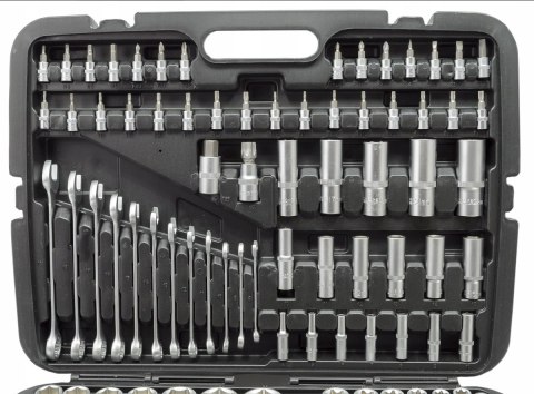 Klucze Nasadowe Bity Grzechotka Zestaw 216el. Walizka Solidna Stal +