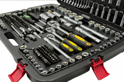 Klucze Nasadowe Bity Grzechotka Zestaw 216el. Walizka Solidna Stal +