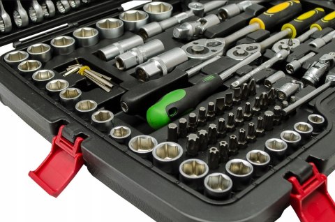 Klucze Nasadowe Bity Grzechotka Zestaw 216el. Walizka Solidna Stal +