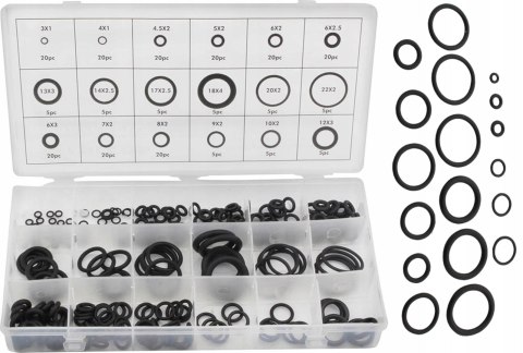 ORINGI GUMKI USZCZELKI GUMOWE OLEJOODPORNE 225SZT.1-4 MM O-RINGI ORGANIZER
