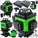 POZIOMICA LASEROWA LASER KRZYŻOWY ZIELONY SAMOPOZIOMUJĄCA 4D 360 2 BATERIE