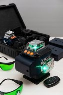 POZIOMICA LASEROWA LASER KRZYŻOWY ZIELONY SAMOPOZIOMUJĄCA 4D 360 2 BATERIE
