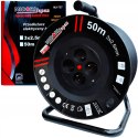 Przedłużacz bębnowy, ogrodowy MIDORI JAPAN 50 m 4 szt. gniazd czarny