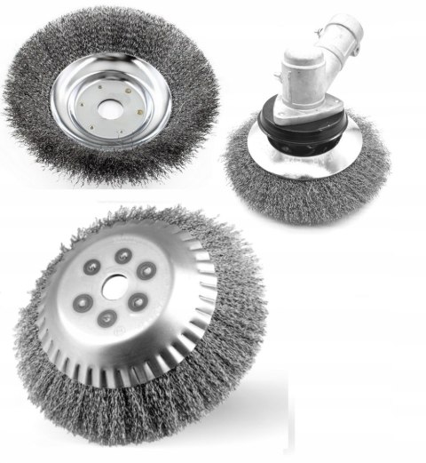 SZCZOTKA MIĘKKA DRUCIANA 200x25,4 TARCZA DO KOSY