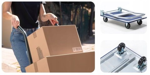 WÓZEK MAGAZYNOWY TRANSPORTOWY PLATFORMOWY 300 KG