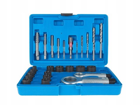 Wykrętaki do zerwanych urwanych śrub szpilek przecinak nakrętek 26 sztuk