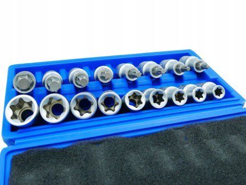 ZESTAW NASADKI NASADEK KLUCZE BITY TORX 1/2 17 EL
