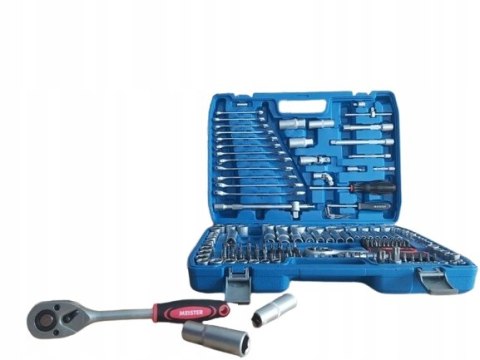 Zestaw Kluczy Nasadowych Bity 216 el 1/4" 3/8" 1/2 Grzechotka Dwukierunkowa