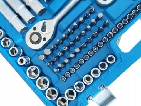 Zestaw Kluczy Nasadowych Bity 216 el 1/4" 3/8" 1/2 Grzechotka Dwukierunkowa