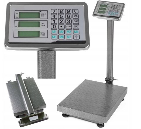 300KG WAGA MAGAZYNOWA PRZEMYSŁOWA TOWAROWA SKLEPOWA PLATFORMOWA MOCNA LCD