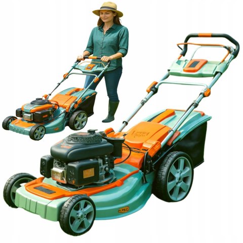 KOSIARKA SPALINOWA Z NAPĘDEM 51cm 9w1 MIELENIE WYRZUT BOCZNY 8KM noż GRATIS