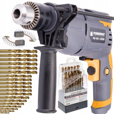 MOCNA WIERTARKA ELEKTRYCZNA UDAROWA 1500W MOC UDAR