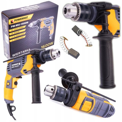 MOCNA WIERTARKA UDAROWA 1600W 13MM REGULACJA UDAR