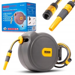 MOCNY AUTOMATYCZNY BĘBEN ZWIJACZ NA WĄŻ OGRODOWY NAŚCIENNY ZWIJAK 1/2 20m