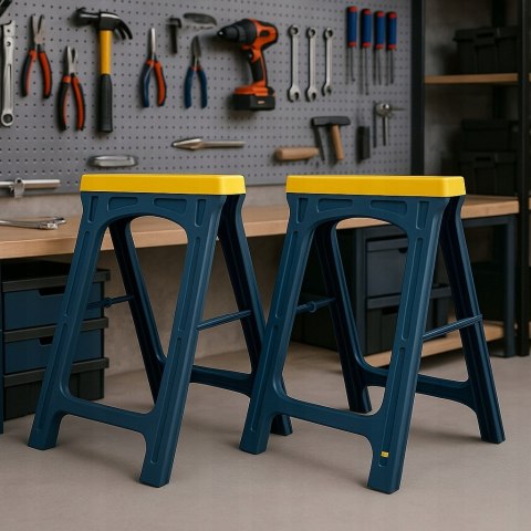 STOJAKI WARSZTATOWE SKŁADNE KOBYŁKI KOZIOŁKI BUDOWLANE ROBOCZE KOMPLET 2SZT