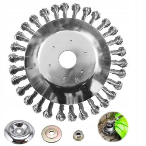 SZCZOTKA DRUCIANA DO KOSY SPALINOWEJ GŁOWICA 200mm