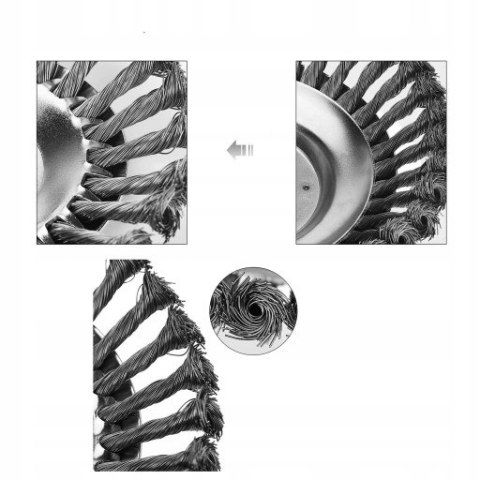 SZCZOTKA DRUCIANA DO KOSY SPALINOWEJ GŁOWICA 200mm