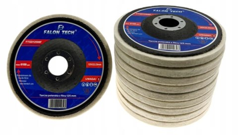 TARCZA POLERSKA FILCOWA FILC LAMELKA 125mm x 6mm
