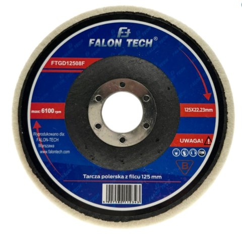 TARCZA POLERSKA FILCOWA FILC LAMELKA 125mm x 6mm