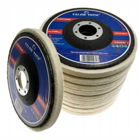 TARCZA POLERSKA FILCOWA FILC LAMELKA 125mm x 6mm