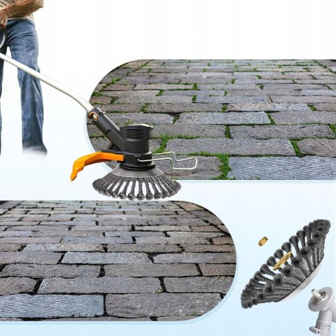 TARCZA SZCZOTKA DRUCIANA DRUCIAK DO KOSY SPALINOWEJ CHWASTÓW DRUT 15cm