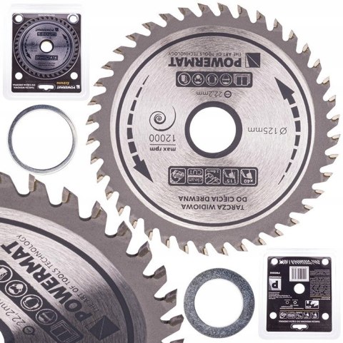 TARCZA WIDIOWA TARCZOWA WIDIA DO CIĘCIA DREWNA 125x22.2mm 40Z