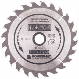 Tarcza WIDIOWA Do Drewna Piły Piła 160 x 20 mm 24Z