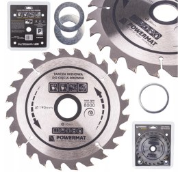 Tarcza WIDIOWA Do Drewna Piły Piła 190 x 30 mm 24Z
