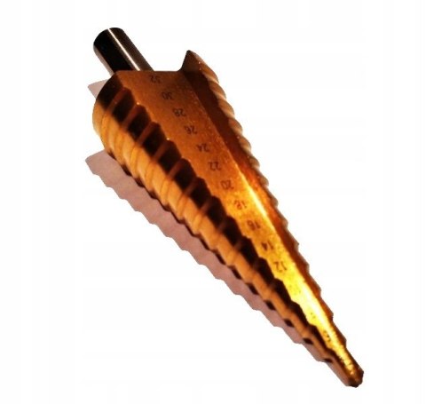 WIERTŁO STOŻKOWE STOPNIOWE HSS + TYTAN 4-12mm