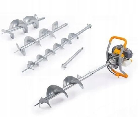 WIERTNICA GLEBOWA ŚWIDER SPALINOWY 6KM + WIERTŁA 10/20/30cm + PRZEDŁUŻKA