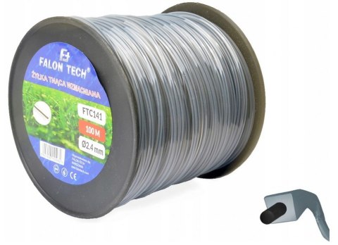 ŻYŁKA TNĄCA DO KOSY WZMACNIANA z DRUTEM 2,7x100m