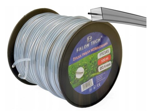 ŻYŁKA TNĄCA DO KOSY WZMACNIANA z DRUTEM 2,7x100m