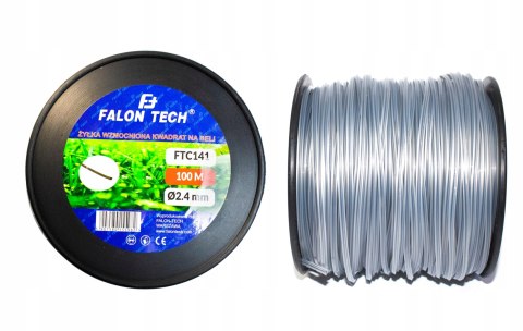 ŻYŁKA TNĄCA DO KOSY WZMACNIANA z DRUTEM 2,7x100m