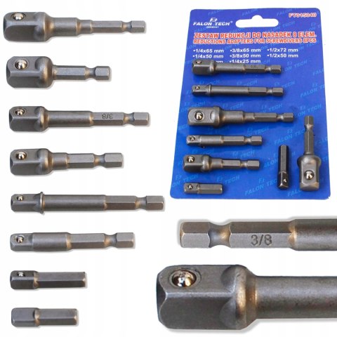 ADAPTERY REDUKCJE NA NASADKI DO WKRĘTARKI UCHWYT 8