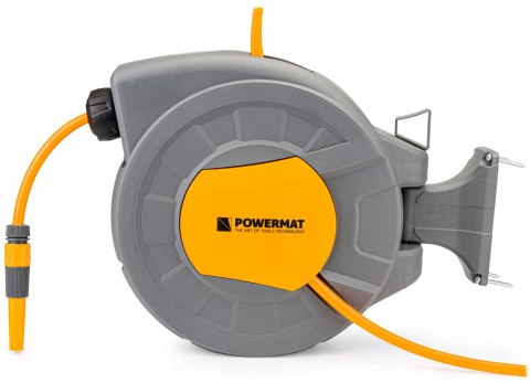 AUTOMATYCZNY BĘBEN ZWIJACZ NA WĄŻ OGRODOWY NAŚCIENNY 1/2 20m + PISTOLET PRO