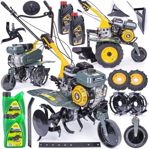 GLEBOGRYZARKA SPALINOWA KULTYWATOR DO GLEBY POWERMAT MODUŁY 7KM 90CM PŁUG