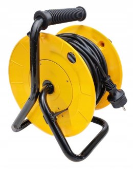 K PRZEDŁUŻACZ BĘBNOWY BUDOWLANY OGRODOWY 25M 3x2,5 KABEL NA BĘBNIE +BLOKADA