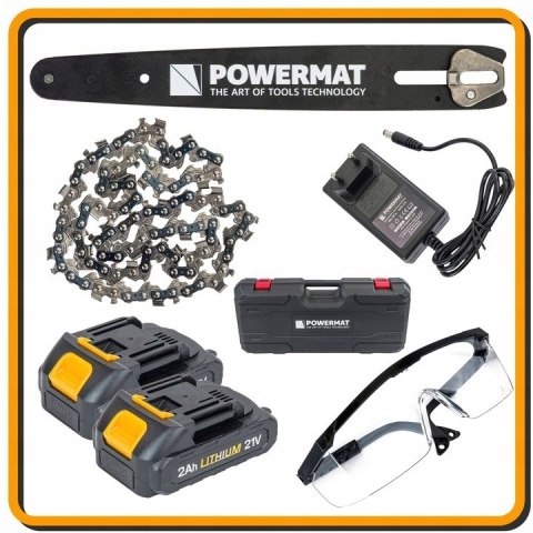 PIŁA ŁAŃCUCHOWA AKUMULATOROWA GAŁĘZIÓWKA MINI PILARKA 2x AKU 2AH ŁAŃCUCH