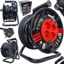 PRZEDŁUŻACZ BĘBNOWY BUDOWLANY DO OGRODU 25M 3x2,5 KABEL NA BĘBNIE +BLOKADA0