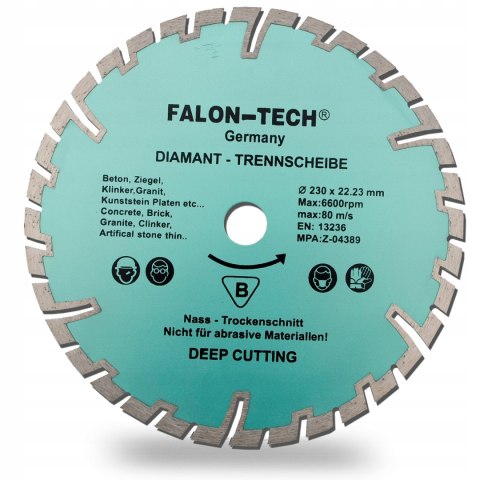 TARCZA TARCZE DO KOSTKI BETONU GŁĘBOKIE CIĘCIE 230