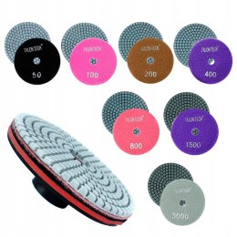 TARCZE DIAMENTOWE DO SZLIFOWANIA NA MOKRO 7SZT.