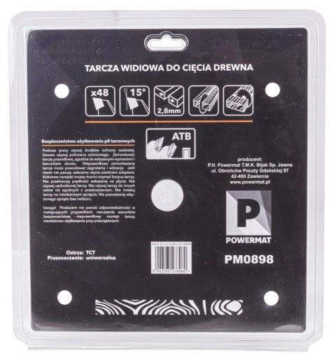 Tarcza WIDIOWA Do Drewna Piły Piła 255 x 30 mm 48Z