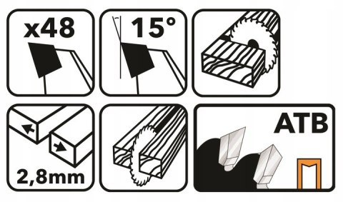 Tarcza WIDIOWA Do Drewna Piły Piła 255 x 30 mm 48Z