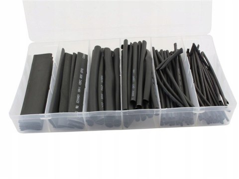 ZESTAW RUREK TERMOKURCZLIWYCH RURKI TERMOKURCZLIWE 100SZT CZARNE