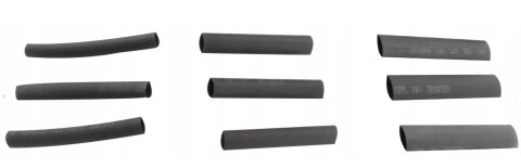 ZESTAW RUREK TERMOKURCZLIWYCH RURKI TERMOKURCZLIWE 100SZT CZARNE