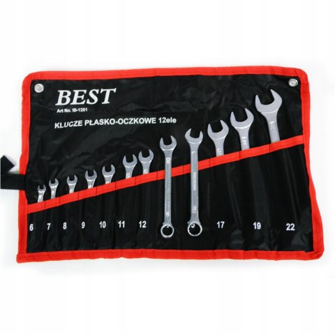 12 el KLUCZE PŁASKO OCZKOWE 6-22 mm KLUCZ PŁASKIE