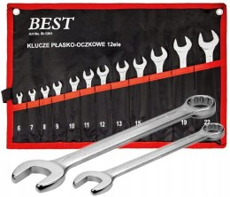 12 el KLUCZE PŁASKO OCZKOWE 6-22 mm KLUCZ PŁASKIE