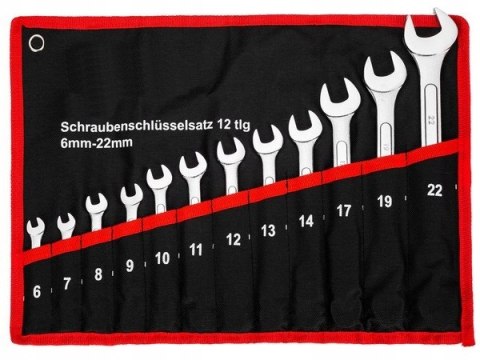 12 el KLUCZE PŁASKO OCZKOWE 6-22 mm KLUCZ PŁASKIE