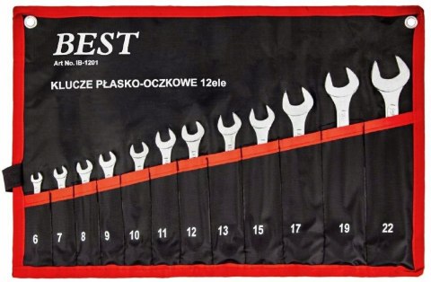 12 el KLUCZE PŁASKO OCZKOWE 6-22 mm KLUCZ PŁASKIE