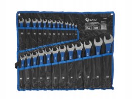 KLUCZE PŁASKO-OCZKOWE POLEROWANE Z GUMOWYM UCHWYTEM 6-32MM 25EL.